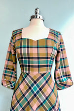 Harriet Dress in Pink Plaid by Banned