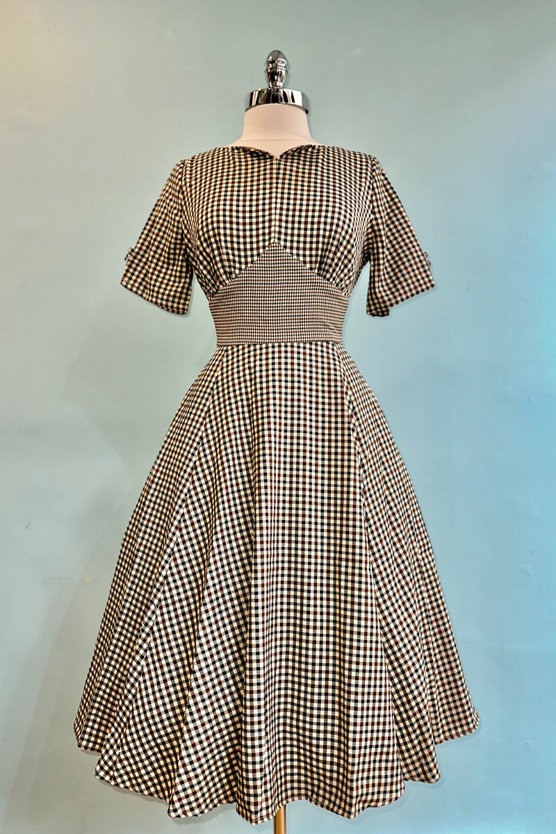 brown and black checkered dress Glamorous - Maxi Dress - Women - Polyester/Viscose/Elastane - 6 US