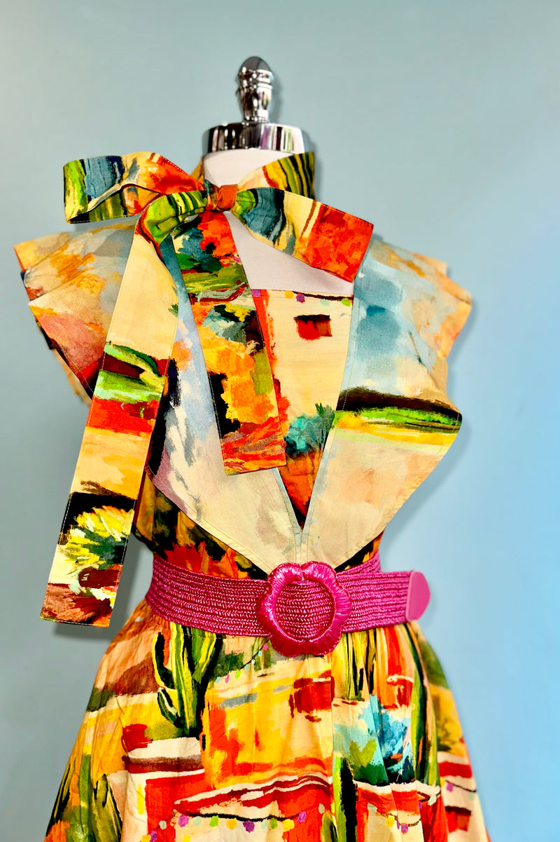 Village Sunrise Frill Front Dress by Love Your Look London