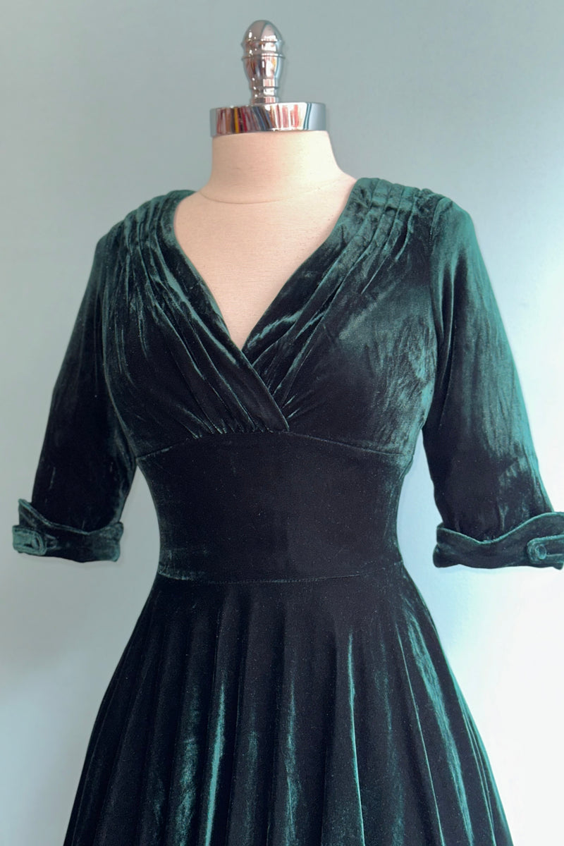 Green Velvet Delores Dress