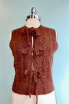 Chestnut Knit Tie Front Vest