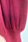 Angel Pointelle Knit Sweater in Burgundy by Banned