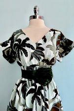 Mint Tropical Ruffle Sleeve Midi Dress by Lili Sidonio