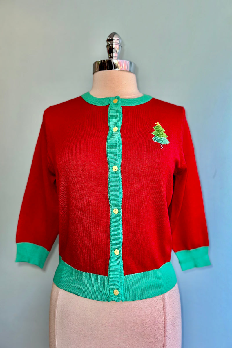 Holiday Cake Embroidered Leslie Cardigan by Miss Lulo