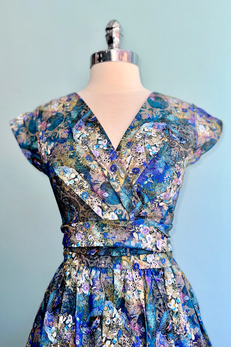 Peacock Greta Dress by Retrolicious