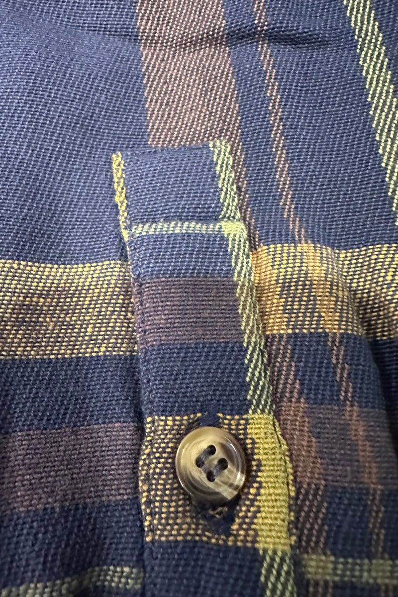 Sutton Navy and Yellow Plaid Dress by Mata Traders