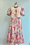 Countryside Balloon Sleeve Midi Dress