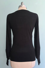 Una Puff Sleeve Sweater in Black by Banned