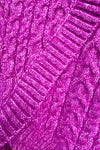 Magenta Mock Neck Criss Cross Front Sweater by Molly Bracken