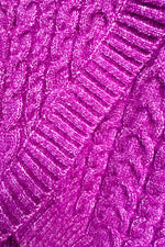 Magenta Mock Neck Criss Cross Front Sweater by Molly Bracken