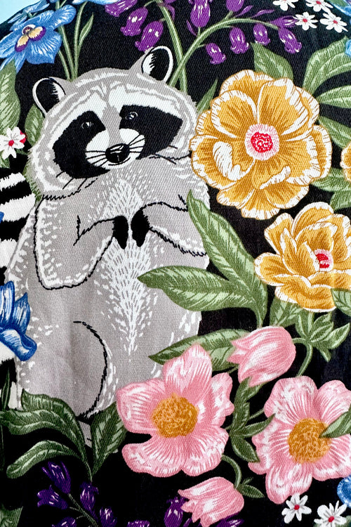Raccoon and Floral Shirtdress