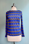 Blue Leaf Print T-Shirt by Compania Fantastica