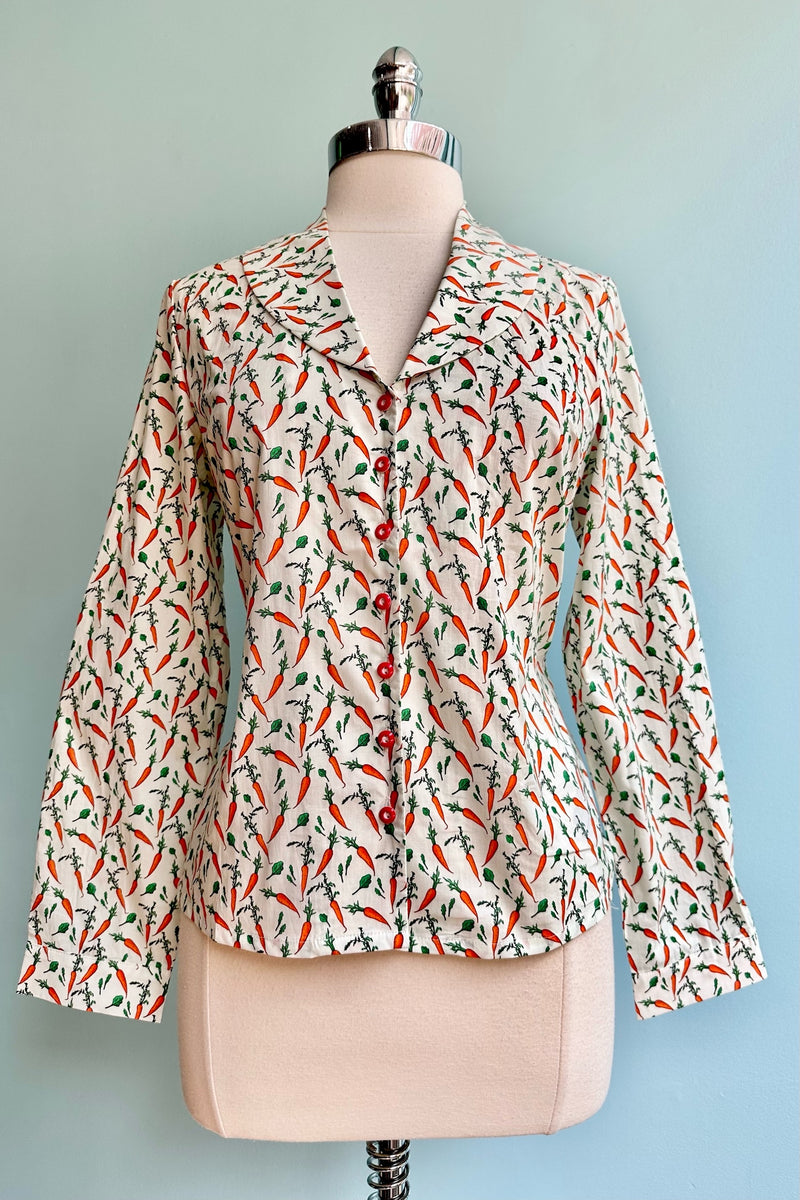 Carrot Button Down Blouse by Banned