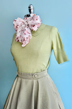 Sweet Sunny Short Sleeve Sweater in Light Green by Banned