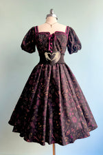 Mystical Puff Sleeve Dress in Black