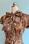 Brown Fox Estelle Tie-Neck Blouse by Heart of Haute
