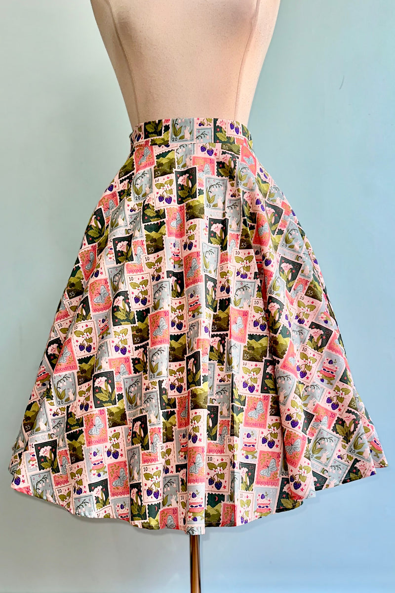 Spring Stamps Full Skirt by Tulip B.