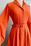 Orange Spice Long Sleeve Caterina Dress by Collectif