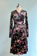 Velvet Flora Bell Sleeve Wrap Dress by Voodoo Vixen