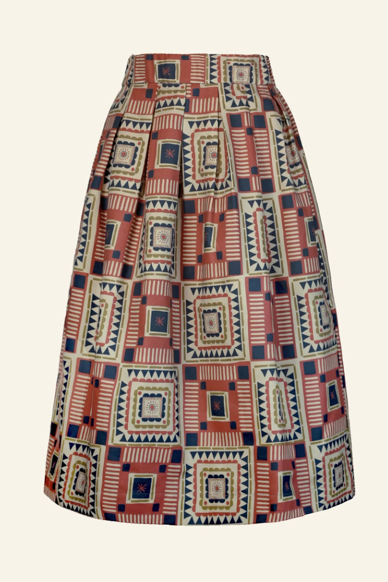 Red Quilt Florence Skirt by Palava