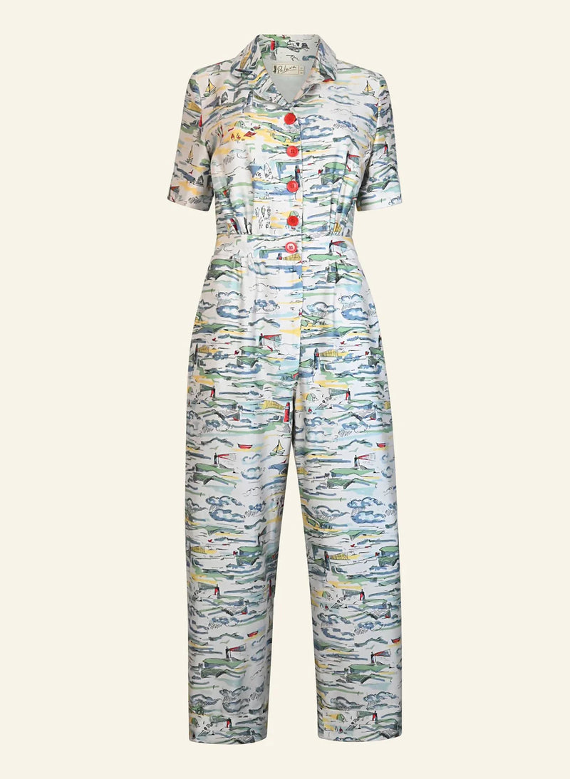Ivory Lighthouse Francesca Long Jumpsuit by Palava
