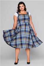 Moonlight Check Eloise Pinafore Dress by Collectif