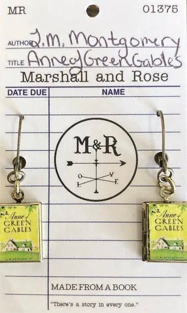 Anne of Green Gables Book Locket Earrings by Marshall and Rose