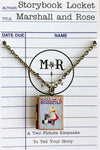 Grey Alice in Wonderland Book Locket Necklace by Marshall and Rose