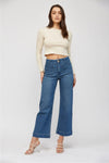 Super Soft Cropped Wide Leg Jeans by Mica Denim