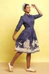 Navy Shipwreck Cynthia Dress by Palava