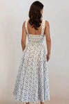 Blue Floral Bryson Midi Dress by Timeless London