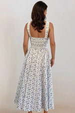 Blue Floral Bryson Midi Dress by Timeless London