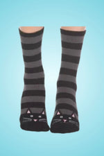 Black Cat Women's Slipper Socks by Foot Traffic