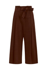 Brown Needlecord Gilda Cropped Pants by Emily and Fin