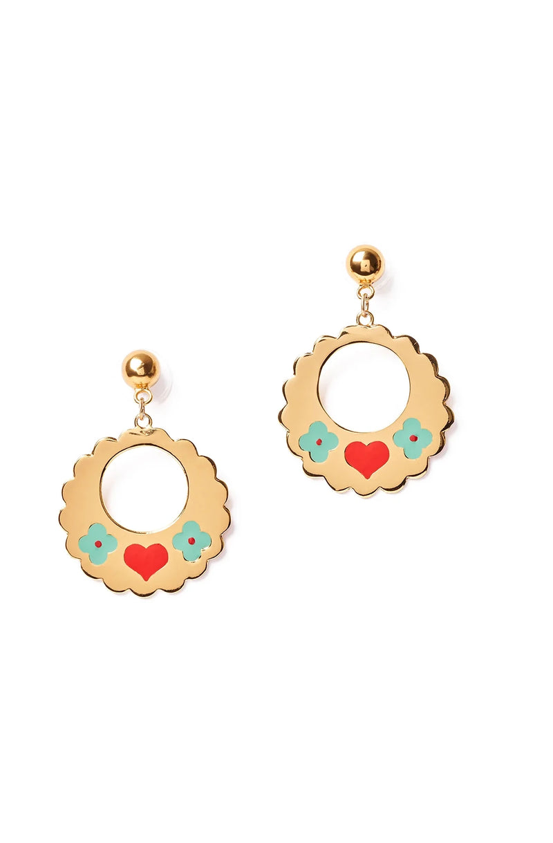 Love Bird Gold Colored Earrings by Splendette