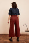 Brown Needlecord Gilda Cropped Pants by Emily and Fin