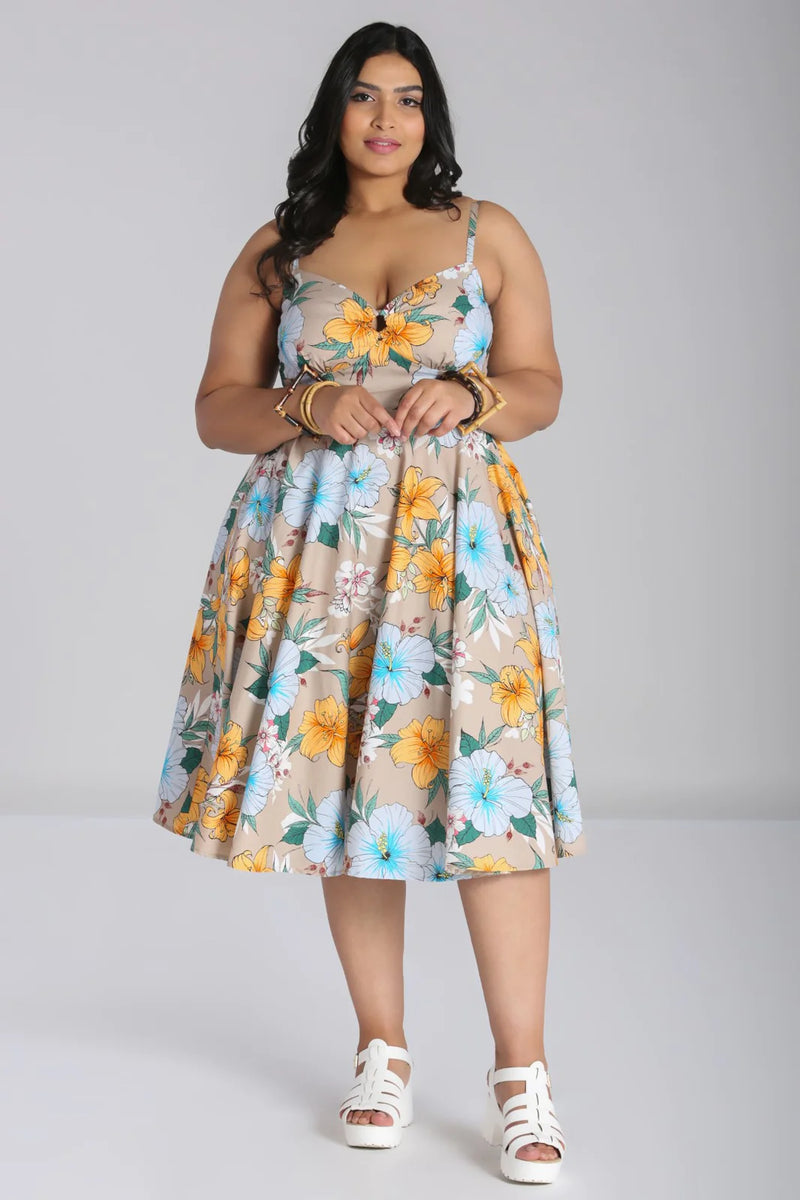 Hell Bunny Natalie dress Plus Size XS - 4XL floral flower rockabilly pin-up