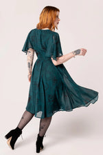 Venom Midi Dress by Hell Bunny