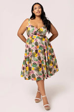 Benita Tropical Floral 50's Dress by Hell Bunny