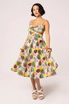 Benita Tropical Floral 50's Dress by Hell Bunny