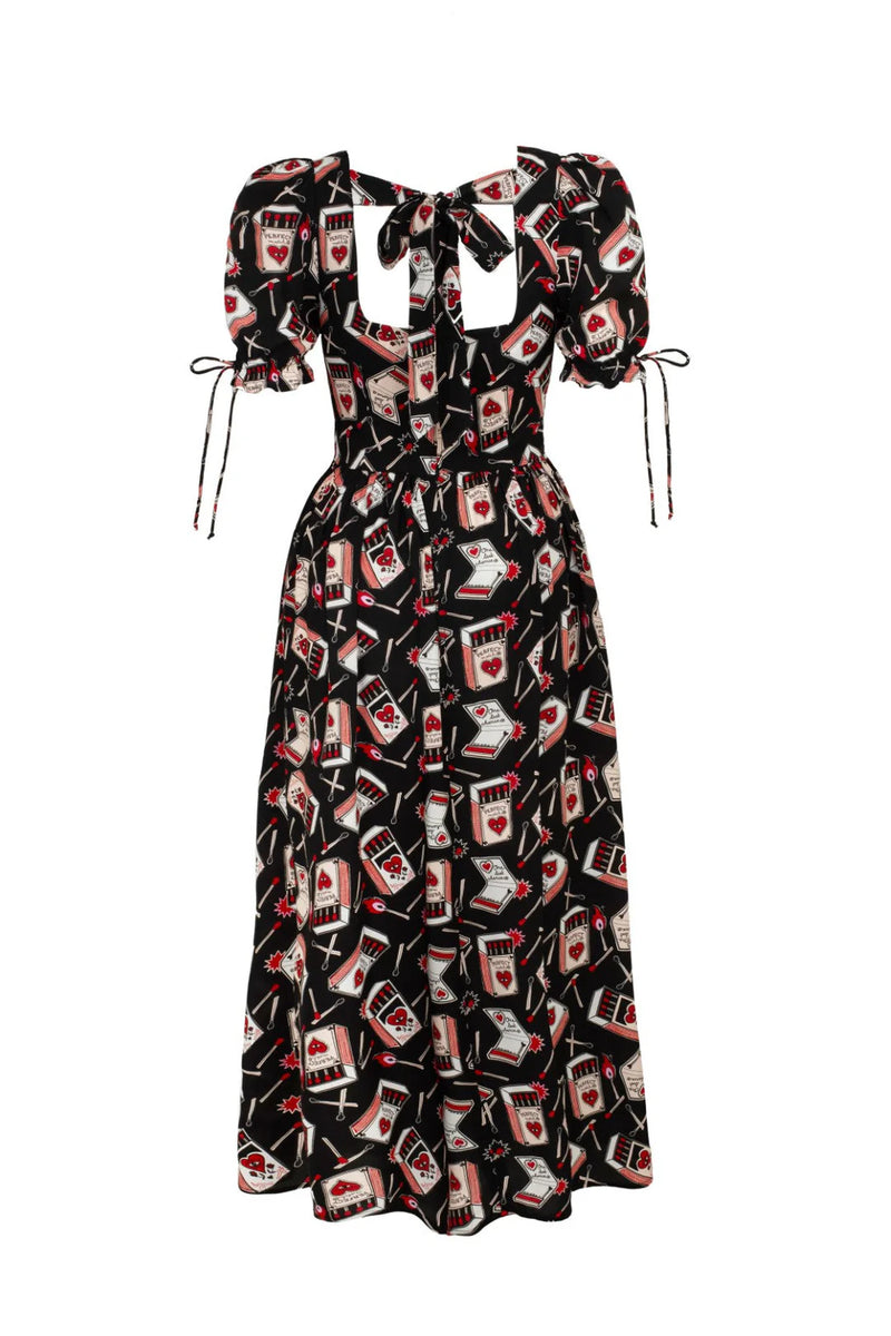 Perfect Match Midi Dress by Hell Bunny