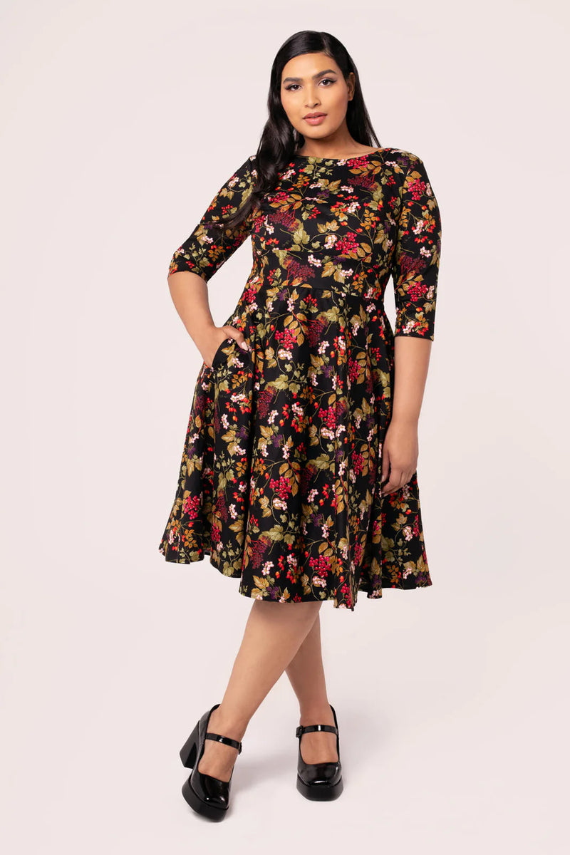 Edwina Autumn Dress by Hell Bunny