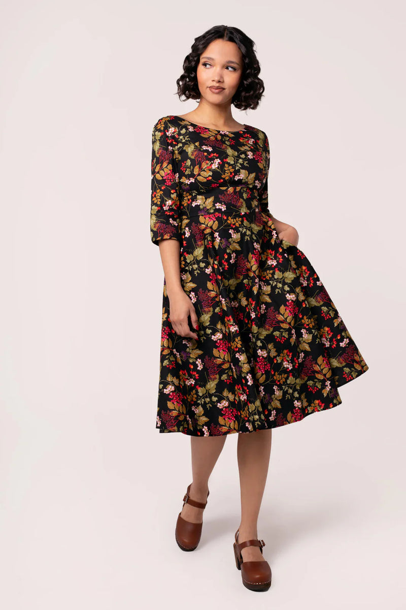 Edwina Autumn Dress by Hell Bunny