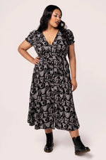 Anatomy Midi Dress by Hell Bunny
