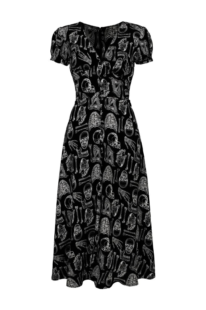 Anatomy Midi Dress by Hell Bunny