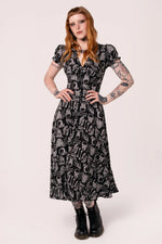 Anatomy Midi Dress by Hell Bunny
