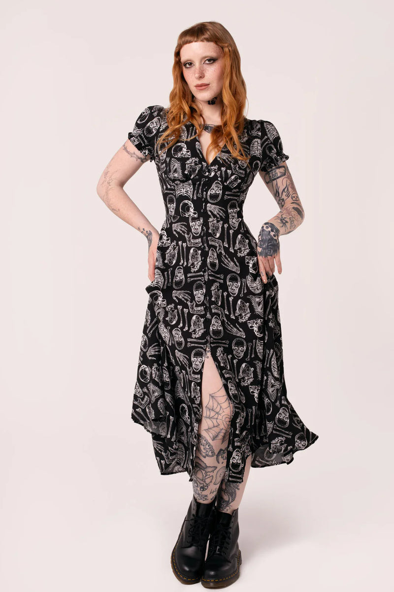 Anatomy Midi Dress by Hell Bunny