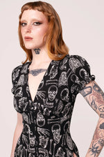 Anatomy Midi Dress by Hell Bunny