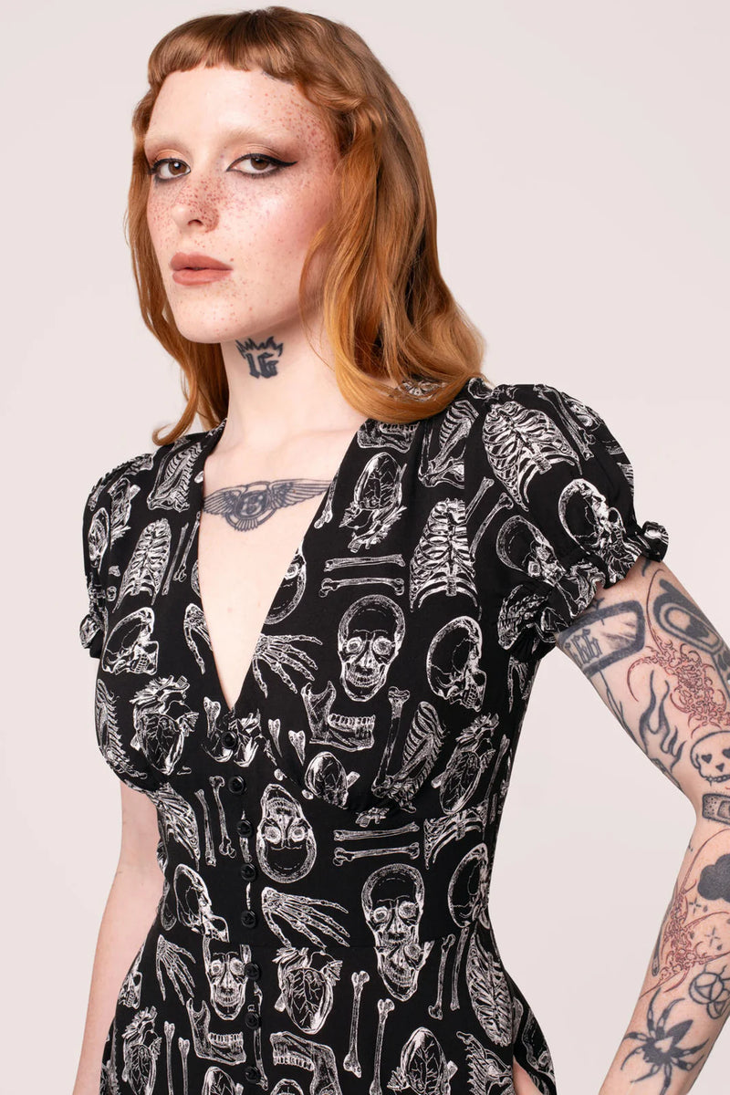 Anatomy Midi Dress by Hell Bunny