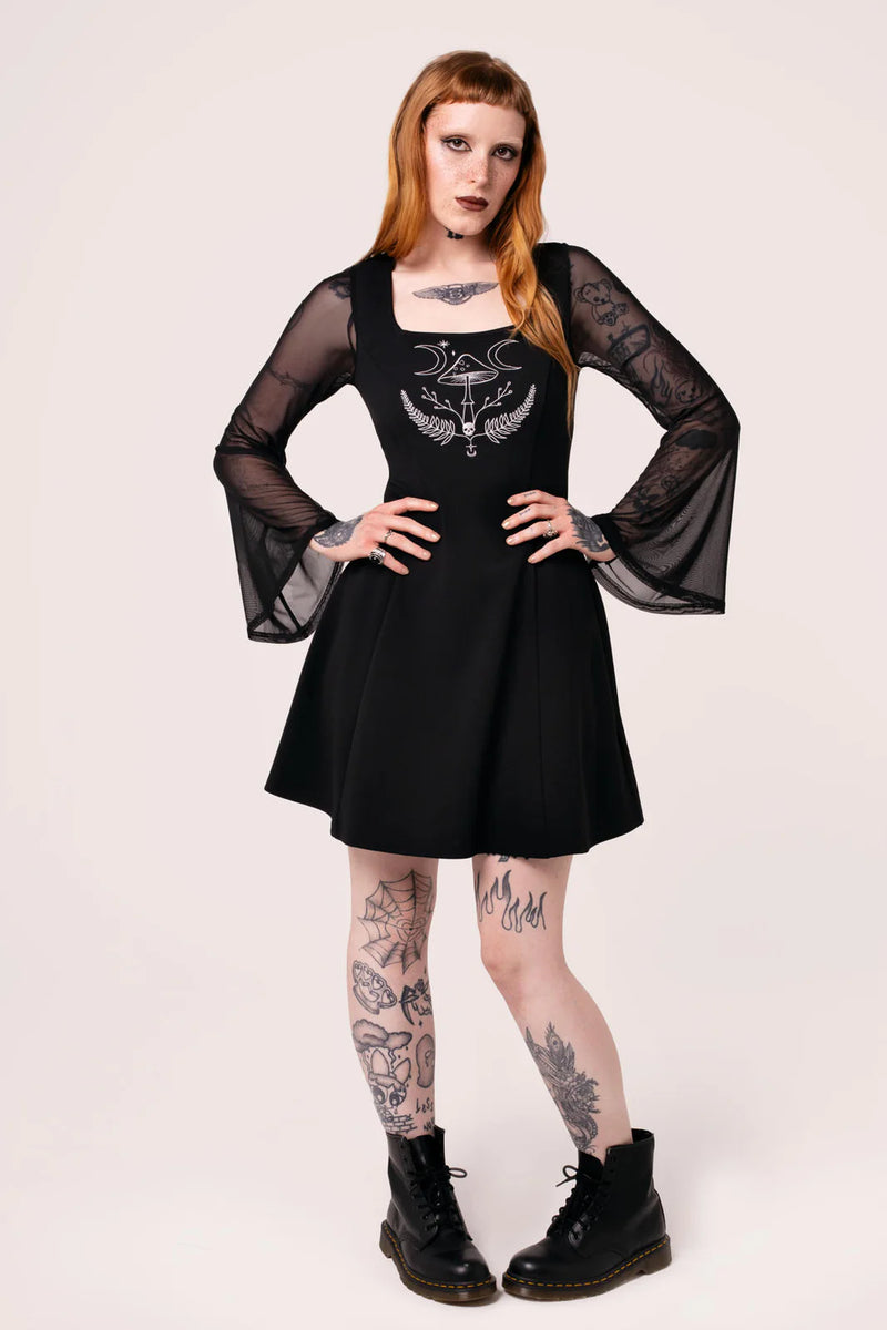 Bell Sleeve Russula Dress by Hell Bunny